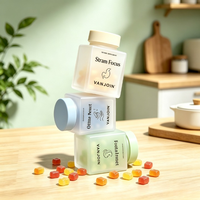 150cc 60 kapsüllü Kare Takviye Şişesi 180ml Boş Sakızlı Cam Kaplar Kapsül Tablet Sağlık Ürünleri Besin Maddeleri Ambalajı
