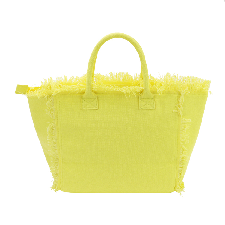 Yellow tassel tote bag