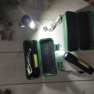 มินิ LED ไฟฉายพลังงานสูงแบบชาร์จไฟได้ USB แบบพกพาแสงกลางแจ้งสำหรับเดินป่าตั้งแคมป์ขี่กลางคืนตกปลา - Product Image 1
