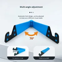 Support universel pliable en V pour téléphone portable et tablette, support de bureau triangulaire personnalisé en gros