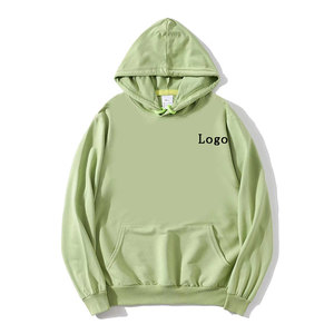 Autunno moda personalizzata donna inverno semplice peso pesante Pullover tinta unita Oversize felpe con cappuccio con tasca - Product Image 3