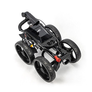 Chariot de golf pliable léger à 4 roues avec porte-parapluie et porte-boissons PEQBLC01004 - Product Image 1