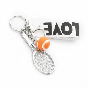 Modern Minimalist Sporty Tennis Design Mini Cute Decorative Pendant Keychain