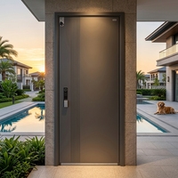 Puerta de Seguridad Blindada Moderna de Lujo SODERFE para Exteriores, Villas y Apartamentos, Insonorizada 40dB, Ignífuga, Antibalas, Multicapa de Aluminio