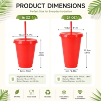 Gobelet en plastique personnalisé avec logo, 24 oz (710 ml), avec couvercle et paille, tasse réutilisable à double paroi, finition mate, pour cadeau d'entreprise