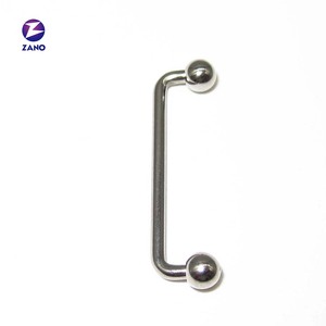 Barbell en titane G23 plaqué or, style vintage, pour piercing corporel, idéal pour fiançailles, fêtes et mariages, surface plate, très poli, calibre 16 - Product Image 6