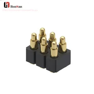 SMT 6 pins mùa xuân POGO pin kết nối cho PCB nam 2 hàng hình chữ nhật kết nối