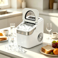 Machine à glaçons électrique portable en forme de cube, 12-15 kg/jour, commande par écran tactile, pour restaurant, hôtel, usage domestique et extérieur