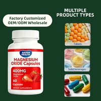 Oxyde de magnésium OEM ODM pour adultes : soutien de l'humeur, détente, énergie, fonction osseuse, santé cérébrale – 60 capsules