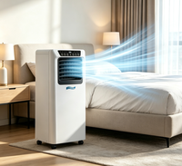 Climatiseur électrique portable 12000 BTU avec protection contre la surchauffe, classe d'efficacité énergétique, refroidissement et chauffage pour 298 pieds carrés Chambres à coucher