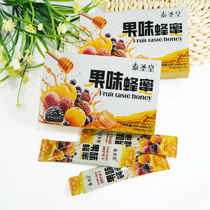 Self-owned brand Delicious Fruit <b>Honey</b> Syrup Sweet Smooth Rich Flavor Yellow Box Pack Suitable for All Ages - Product Image 1