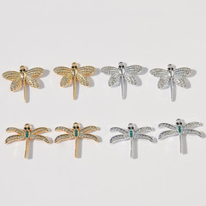 Breloques libellule et papillon en cristal et strass, micro-incrustation, pendentif insecte, kit d'accessoires de bijoux unisexe pour usage quotidien - Product Image 2