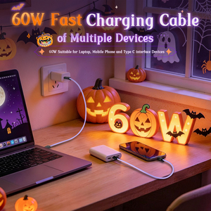 Correa de Muñeca Innovadora con Cable de Carga Rápida de 60W, Diseño Oculto Tipo C a Tipo C, Regalo de Halloween - Product Image 3