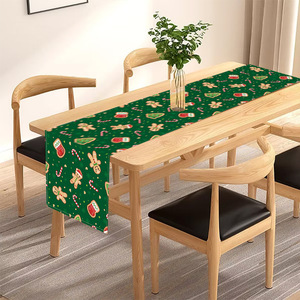 LINGKAI Digital Printed <b>Gingerbread</b> <b>Man</b> Rectangle Christmas Table Runner for Home Xmas Party Festive Table <b>Decor</b> - Product Image 5