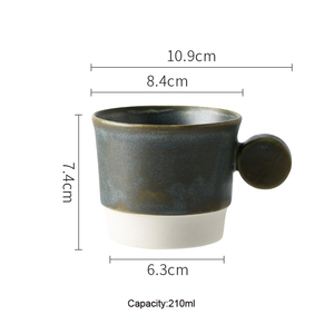 Taza de Café de Cerámica Retro, Taza Creativa con Personalidad, Taza de Leche <span class=keywords><strong>para</strong></span> <span class=keywords><strong>el</strong></span> <span class=keywords><strong>Desayuno</strong></span>, Taza <span class=keywords><strong>para</strong></span> Parejas - Product Image 5