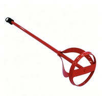 Mélangeur de peinture à tige ronde en acier, tige d'agitation pour perceuse électrique, accessoire pour outil électrique pour mélanger revêtements, enduit et mortier