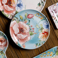 Assiettes et plateaux ronds en céramique de style américain pour la maison, les restaurants et les fêtes, écologiques, biodégradables et durables