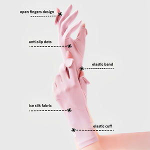 تخفيضات هائلة للنساء الصيف حرير جليدي دانتيل قفازات سباق رياضية شاشة لمس حماية من أشعة الشمس فوق البنفسجية القيادة - Product Image 5