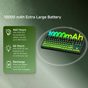 EWEADN X87 87-Key Tri modu kablosuz RGB arkadan aydınlatmalı mekanik klavye 75% kompakt sıcak değiştirilebilir oyun için USB-C yeni Kailh PBT - Product Image 4