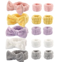 Ensemble de bandeaux pour le visage en flanelle personnalisés avec logo, pour le soin de la peau, le spa, le maquillage, le lavage du visage, le lavage des cheveux, le bandeau pour la tête, le scrunchie pour femmes