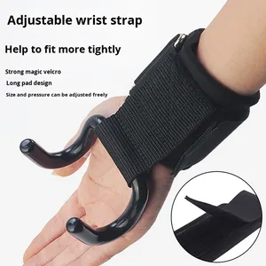 Gancio di assistenza con regolazione della tensione e design imbottito per sollevamento pesi, barra per trazioni, manubri e cintura per deadlift - Product Image 1