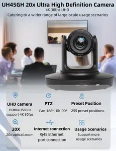Uhd ptz 방송 4k 카메라 USB3.0 4k 포 ptz 카메라 10x 20x 줌 ptz 카메라 4k hdm1 sdi 라이브 스트리밍 회의 시스템