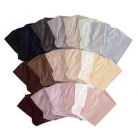 Hiyab Instantáneo de Lino Cristalino Nuosha OEM con Borde Ondulado Bordado, Color Sólido, Gorro Interior para Mujer