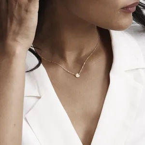 Collana con ciondolo eManco Dropshipping da donna, collana girocollo alla moda, collana in vero acciaio inossidabile con rivestimento PVD. - Product Image 6