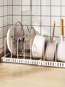 Support de rangement pour couvercles de casseroles en fil métallique extensible à 13 crochets pour le rangement en <span class=keywords><strong>cuisine</strong></span> - Product Image 5