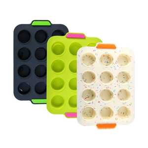 BPA LIBERO Muffa Della Torta Da Cucina Pasticceria 12 Cavità Del Silicone Del Bigné Tazza Della Focaccina Della Muffa - Product Image 1