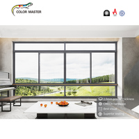 Vidrio templado horizontal de aluminio para ventanas de dormitorio de hotel Hurricane Impact Doble acristalamiento Thermal Break Louver para apartamentos