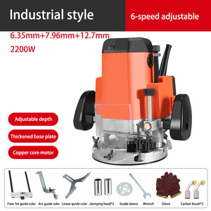Défonceuse à bois haute puissance 2200W, 6 vitesses réglables, machine à sculpter le bois multifonctionnelle, routeur à tenonner le bois - Product Image 6