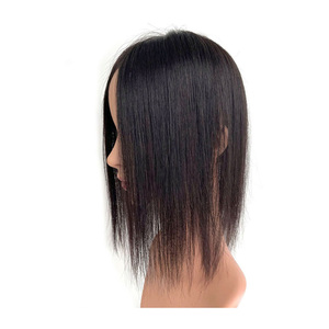 Peluca de cabello humano coreano premium hecha a mano en Corea (9x14) - 12 pulgadas, calidad de salón, textura lisa y natural. - Product Image 1