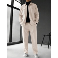 Nouvel ensemble décontracté homme automne-hiver : cardigan à col rabattu, manteau à manches longues et pantalon ample – Vente en gros