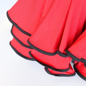 新作 プロフェッショナル ガールズ トレーニングウェア 黒赤 キッズ向け 秋の高級ラテンダンスドレス - Product Image 3