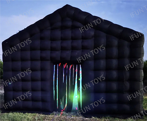 Evento comercial negro PVC portátil patio trasero fiesta casa inflable <span class=keywords><strong>club</strong></span> nocturno LED discoteca luz inflable <span class=keywords><strong>club</strong></span> nocturno cubo tienda - Product Image 3