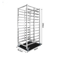 Chariot à support rotatif pour four en acier inoxydable robuste refroidissement du pain commercial cuisson utilisation d'hôtel plateau de boulangerie chariot à plateau de casserole