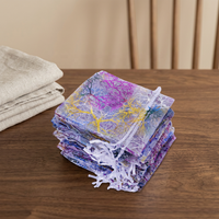 Sacs cadeaux en organza écologiques et recyclables Lihuida avec cordon de serrage - Emballage haut de gamme de petite taille blanche pour cadeaux uniques