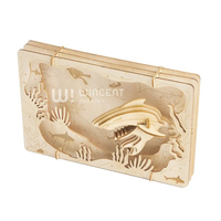 Rompecabezas 3D de Madera Wincent, Modelo de Tiburón, Kit de Manualidades de Animales Marinos, Juguete Educativo STEM, Decoración para el Hogar, Regalo para Niños y Adultos