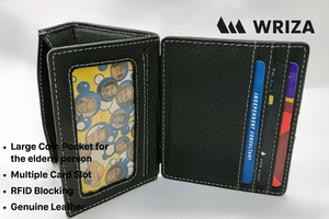 Cartera de Cuero Genuino para Hombre, Hecha a Mano, con Cierre de Broche, Bolsillo Grande para Monedas, Costuras Premium - Product Image 2