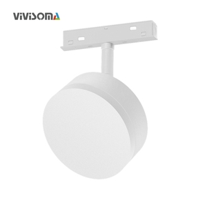 MT4201620 Luminaria de Riel Magnética de Aluminio Ultrafina Redonda Moderna, Haz de Luz Amplio de 150°, LED de 7W, CRI90, Regulable, DC48V, Uso Interior - Product Image 3