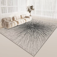 Tapis de salon à imprimé abstrait, couverture de table basse moderne et simple, tapis de chevet pour chambre complète, lavable