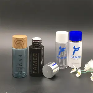 Kosmetik flasche 30ml-50ml kunden spezifische Druckfarbe Schraub verschluss Innen stopfen Stopfen flüssige Hautpflege Verpackung Toner Plastik flasche