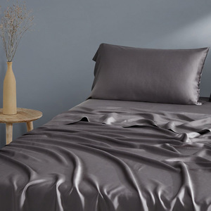 Bamboo Fiber Solid Color Four Piece <b>Bedding</b> <b>Set</b> 1.8m Bed Breathable Simple Style Reactive Dyeing - Product Image 3