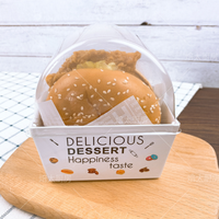 Boîte d'emballage Bento Sandwich Toast petit déjeuner boîte avec couvercle de haute qualité