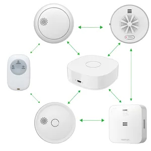 房屋报警系统家庭安全烟雾报警器互联10年电池互联一氧化碳报警器