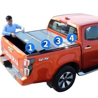 Accessoires pour pick-up Isuzu Dmax, couvre-caisse de camion pliable en aluminium rigide pour Hilux Vigo Tacoma