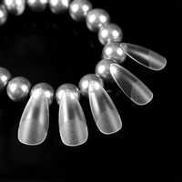 Nadeco Couverture Complète Pré-Forme Presse sur Gel Doux Nail Art Tapered Almond Extension Manucure Nails Tip pour Salon,240 Pcs/boîte