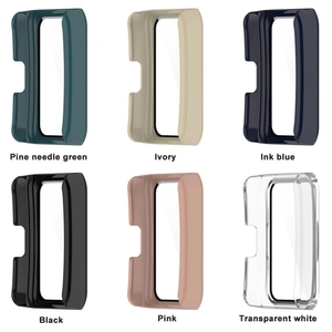 Usine vente boîtier de montre pour <span class=keywords><strong>huawei</strong></span> <span class=keywords><strong>6</strong></span> <span class=keywords><strong>Pro</strong></span> <span class=keywords><strong>Band</strong></span> <span class=keywords><strong>6</strong></span> <span class=keywords><strong>Band</strong></span> 7 peinture colorée huile PC plastique 3D montre intelligente étui de protection verre - Product Image 3