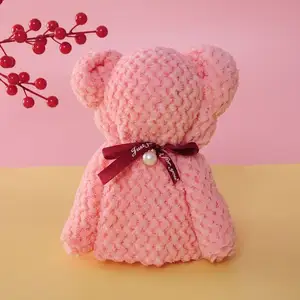 Vendita calda colorato carino orsacchiotto asciugamano pieghevole regalo regalo di peluche colorato